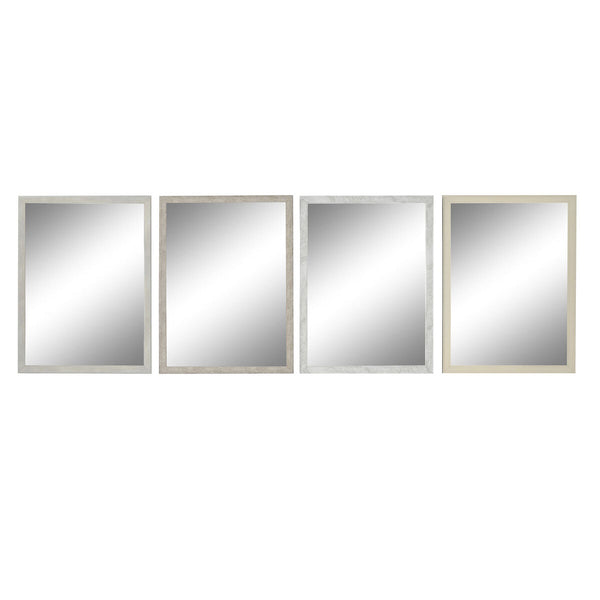 Wall mirror DKD Home Decor 56 x 2 x 76 cm Crystal Grey Beige White polystyrene (4 Units)-0