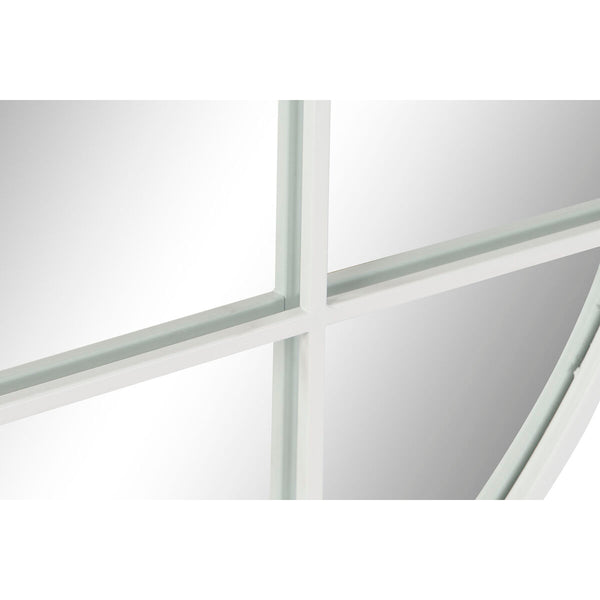 Wall mirror DKD Home Decor 80 x 2,5 x 80 cm Crystal White Iron Window-1