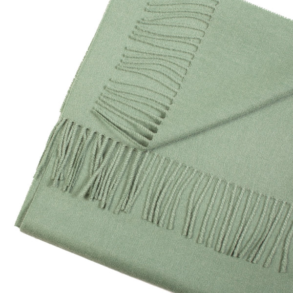 Light green alpaca wool scarf