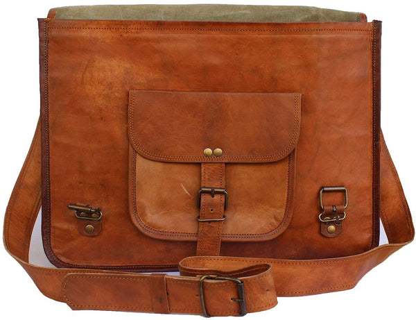 Noah Handmade Unisex Boho Leather Messenger Bag