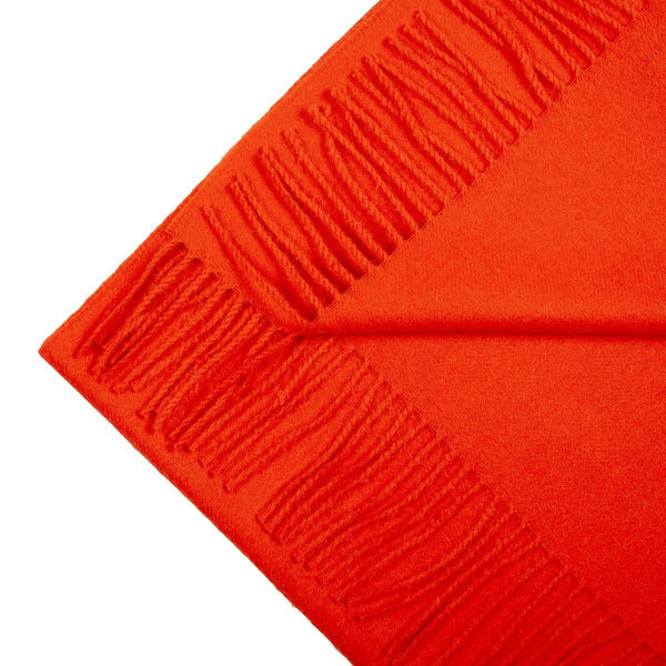 Orange alpaca wool scarf